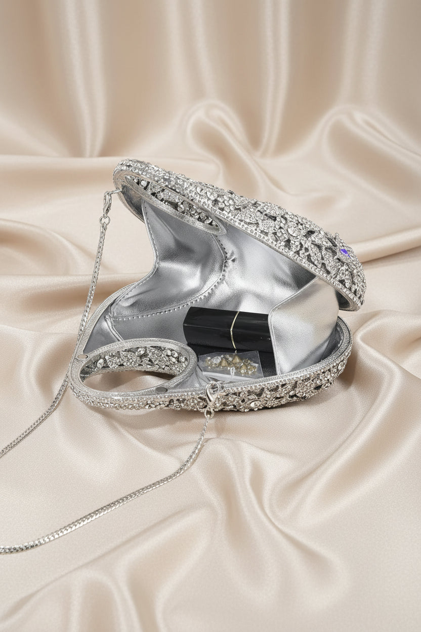 Golden Bloom Crystal Bag