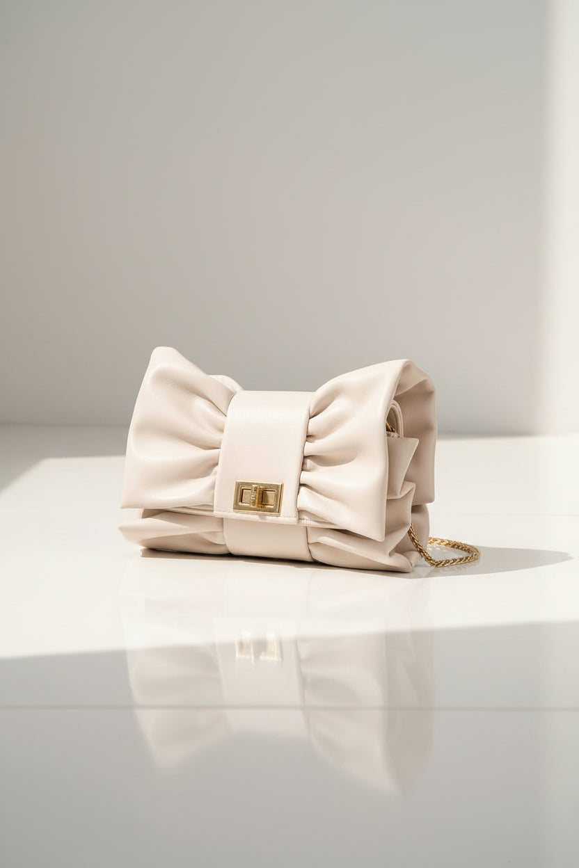 Golden Whisper Schleifen-Clutch