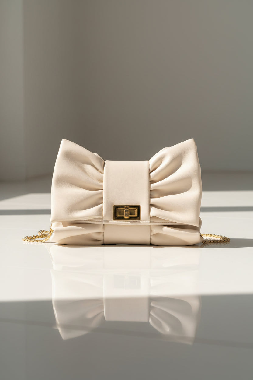 Golden Whisper Schleifen-Clutch