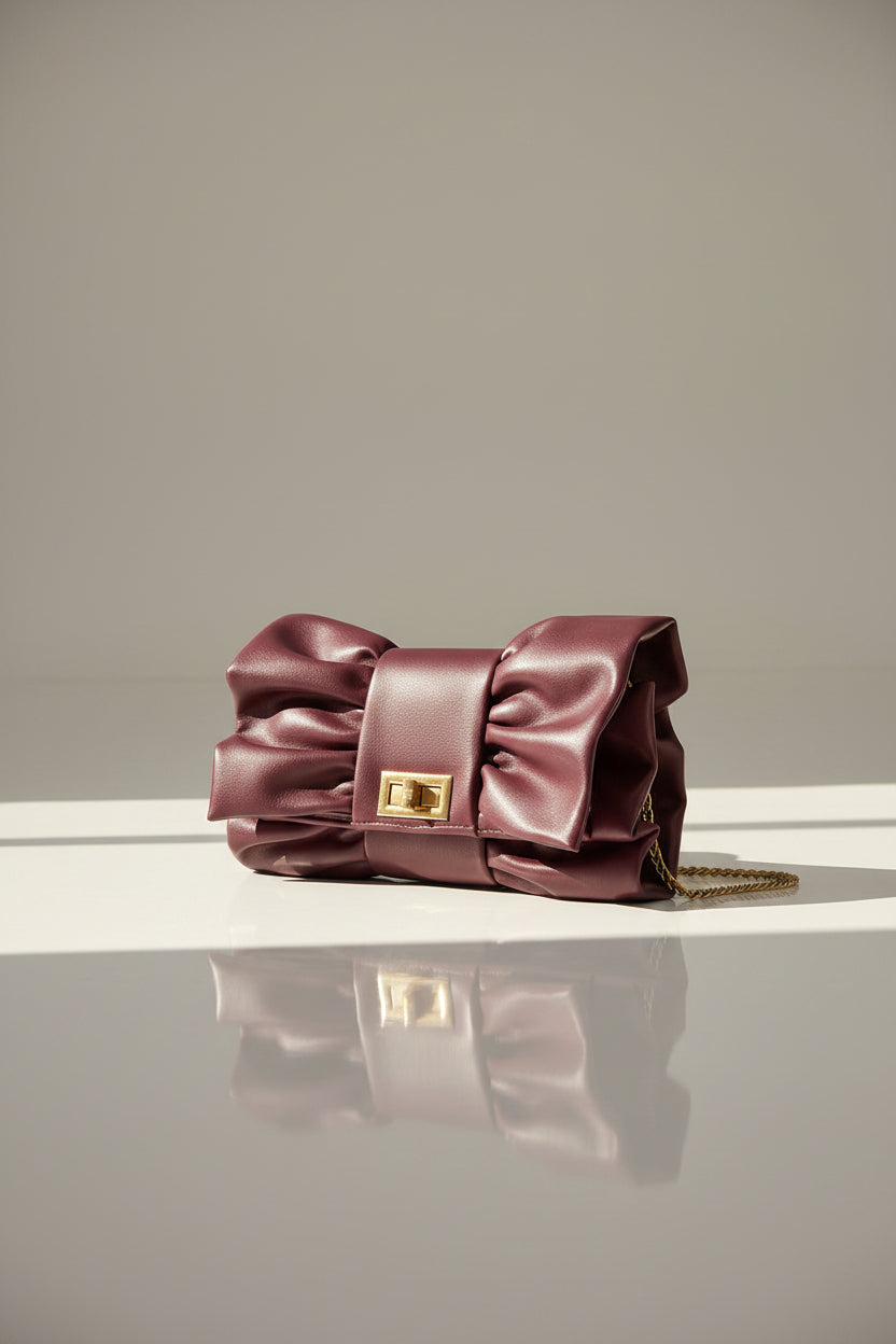 Golden Whisper Schleifen-Clutch