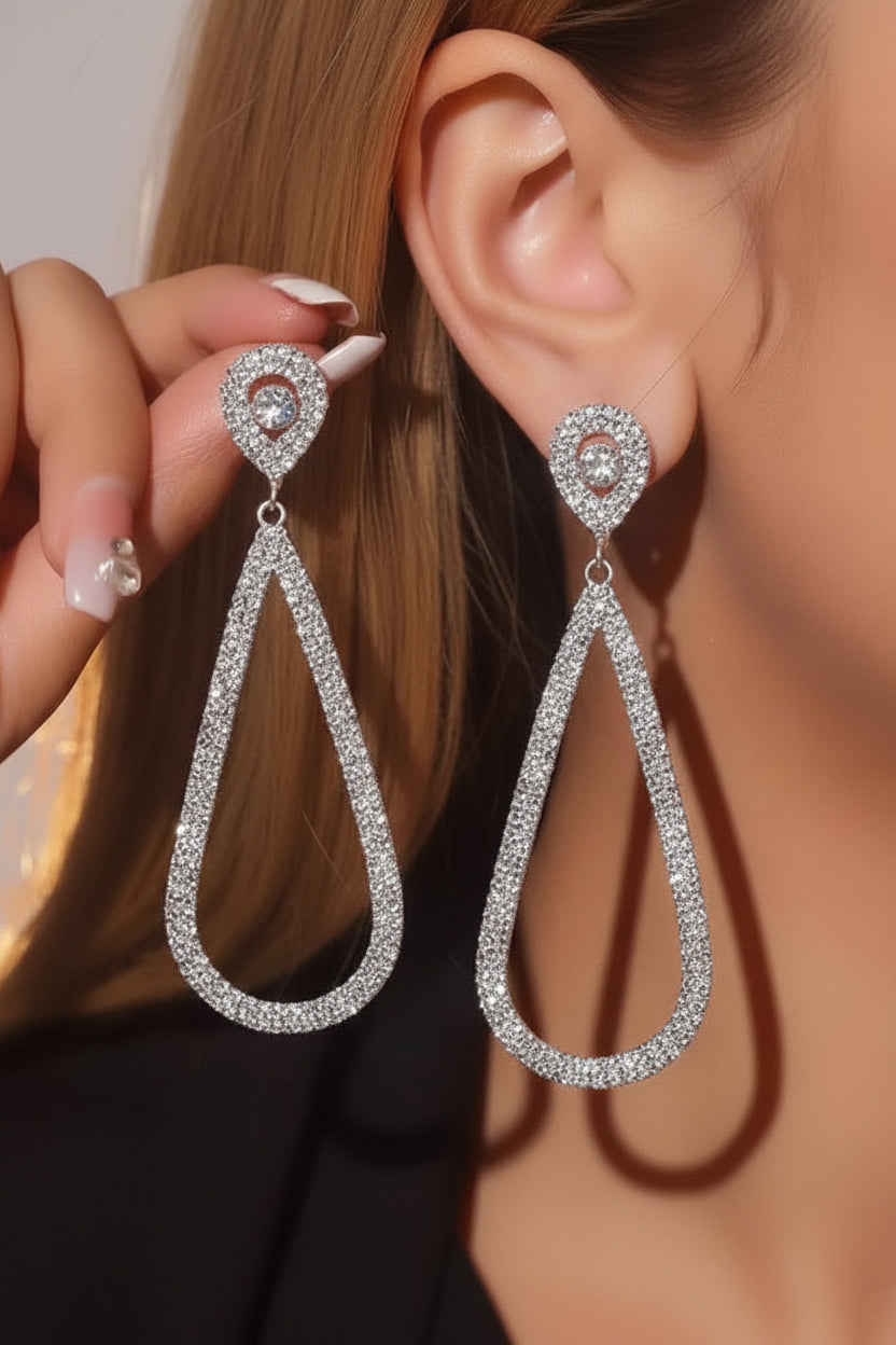 Diamond Glow Drop Earrings