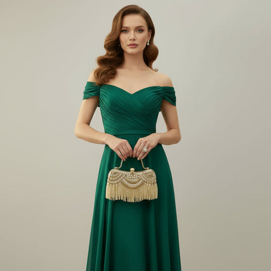 Moonlight Glam Diamond Evening Clutch Bag