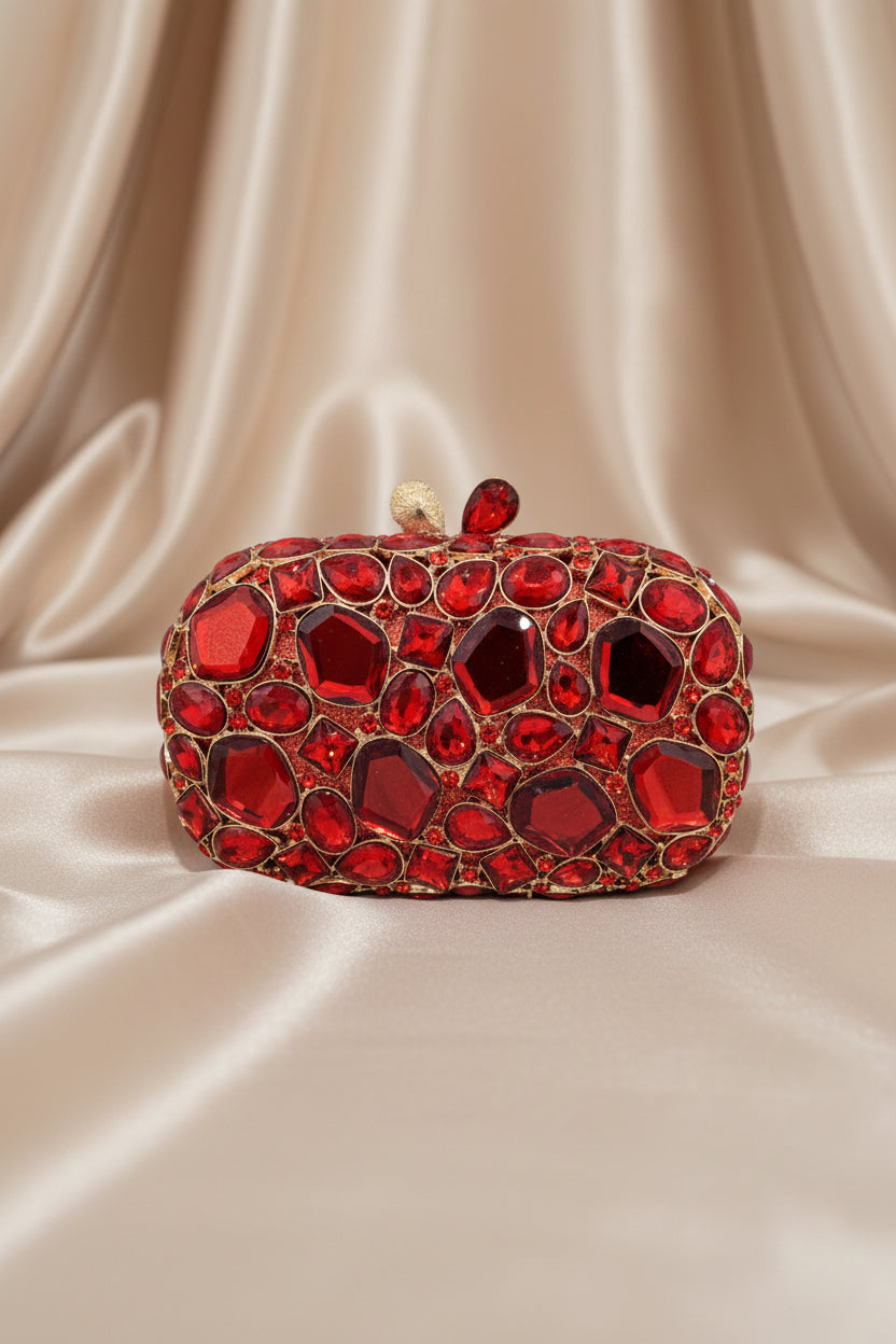 Midnight Aura Jewel Clutch