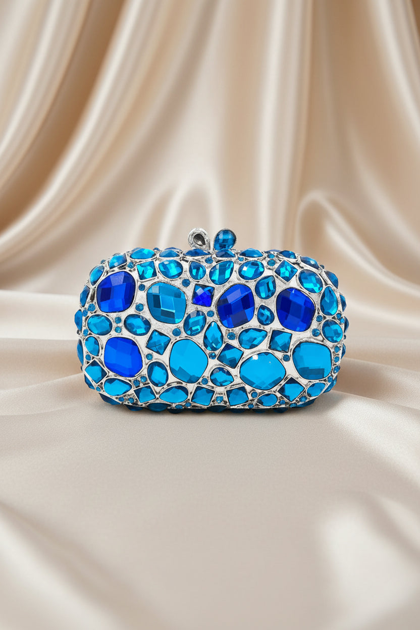 Midnight Aura Jewel Clutch