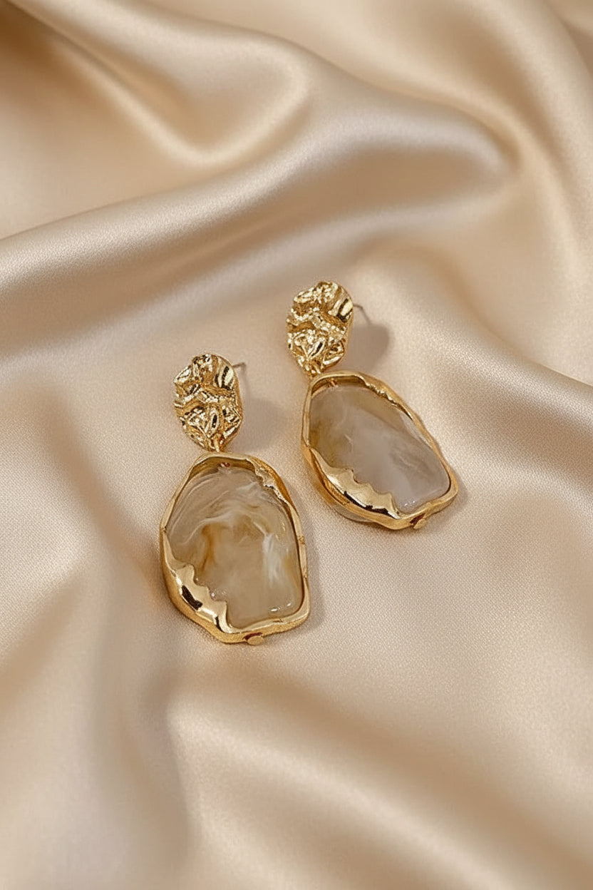 Geometry Irregularity Resin Stud Earrings for Women