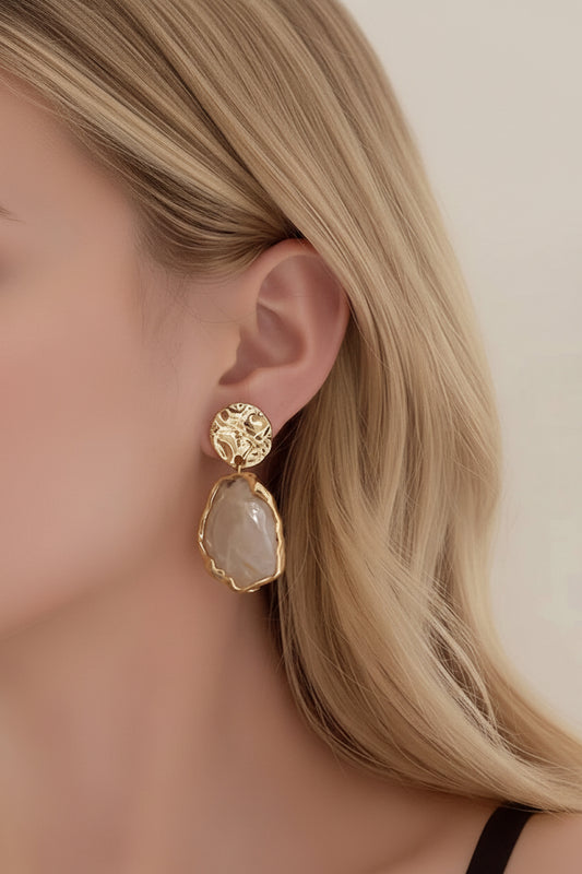 Geometry Irregularity Resin Stud Earrings for Women