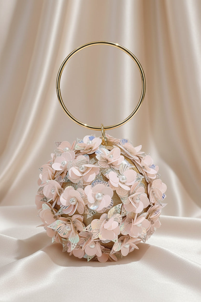 Mini Sequin Flower Evening Bag