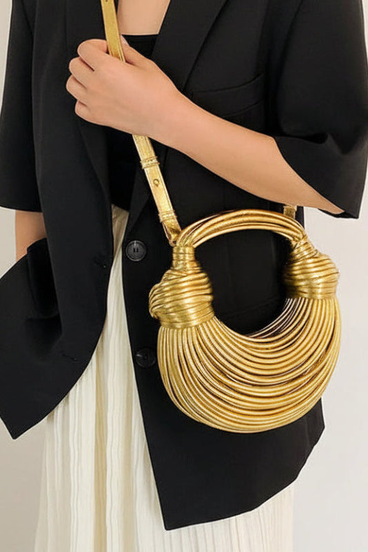 The Aurelia Gold Sculpt Hobo Bag
