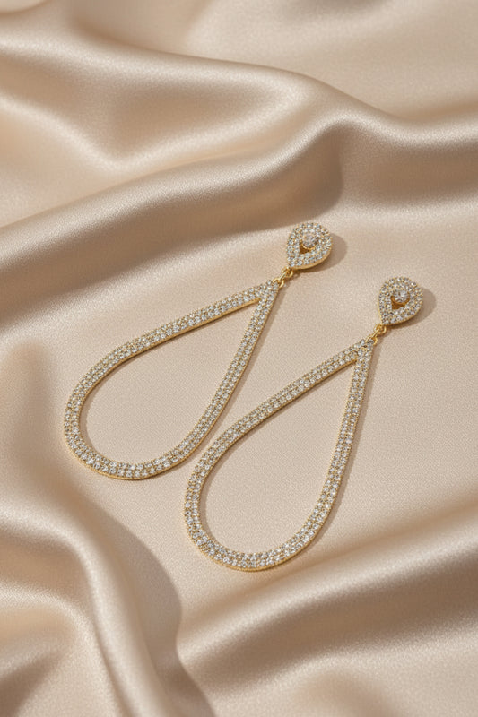 Diamond Glow Drop Earrings