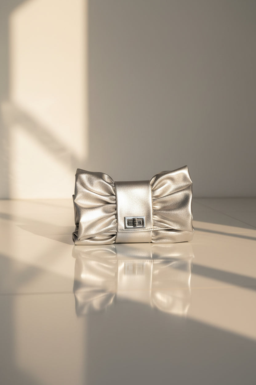 Golden Whisper Schleifen-Clutch