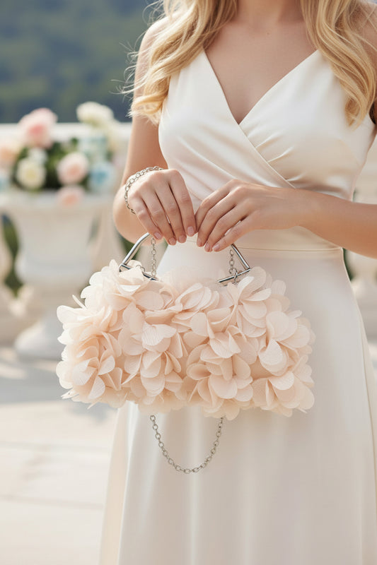 Romantic Handbag Metal Handle