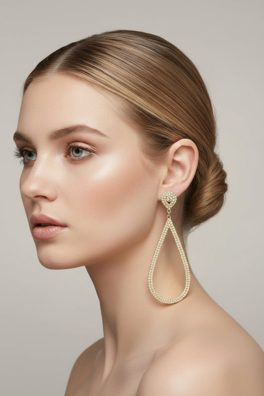 Diamond Glow Drop Earrings