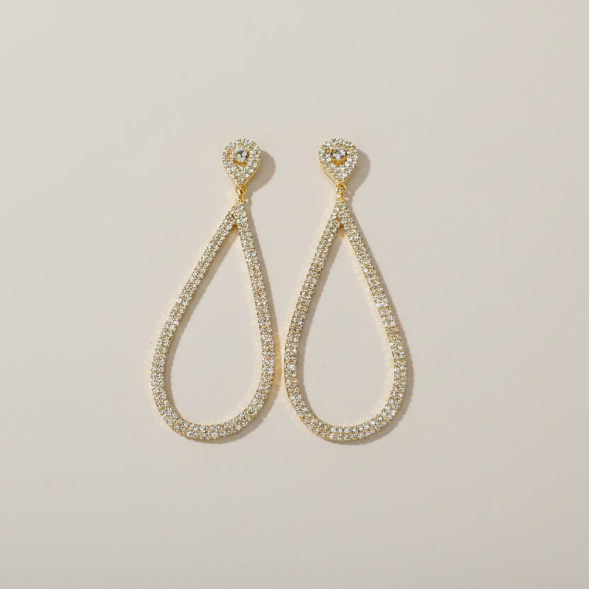 Diamond Glow Drop Earrings