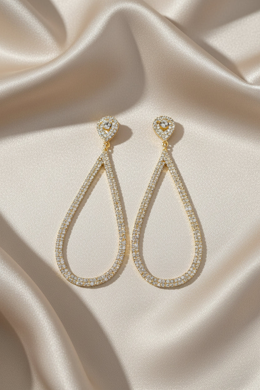 Diamond Glow Drop Earrings