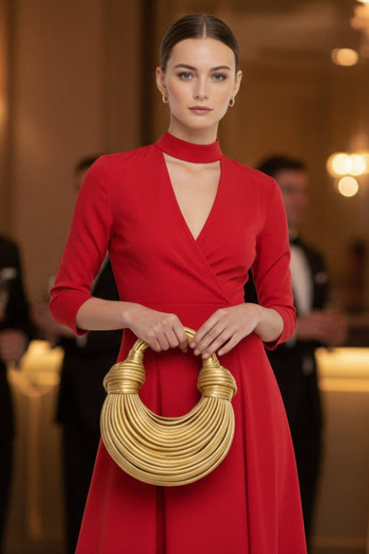 The Aurelia Gold Sculpt Hobo Bag