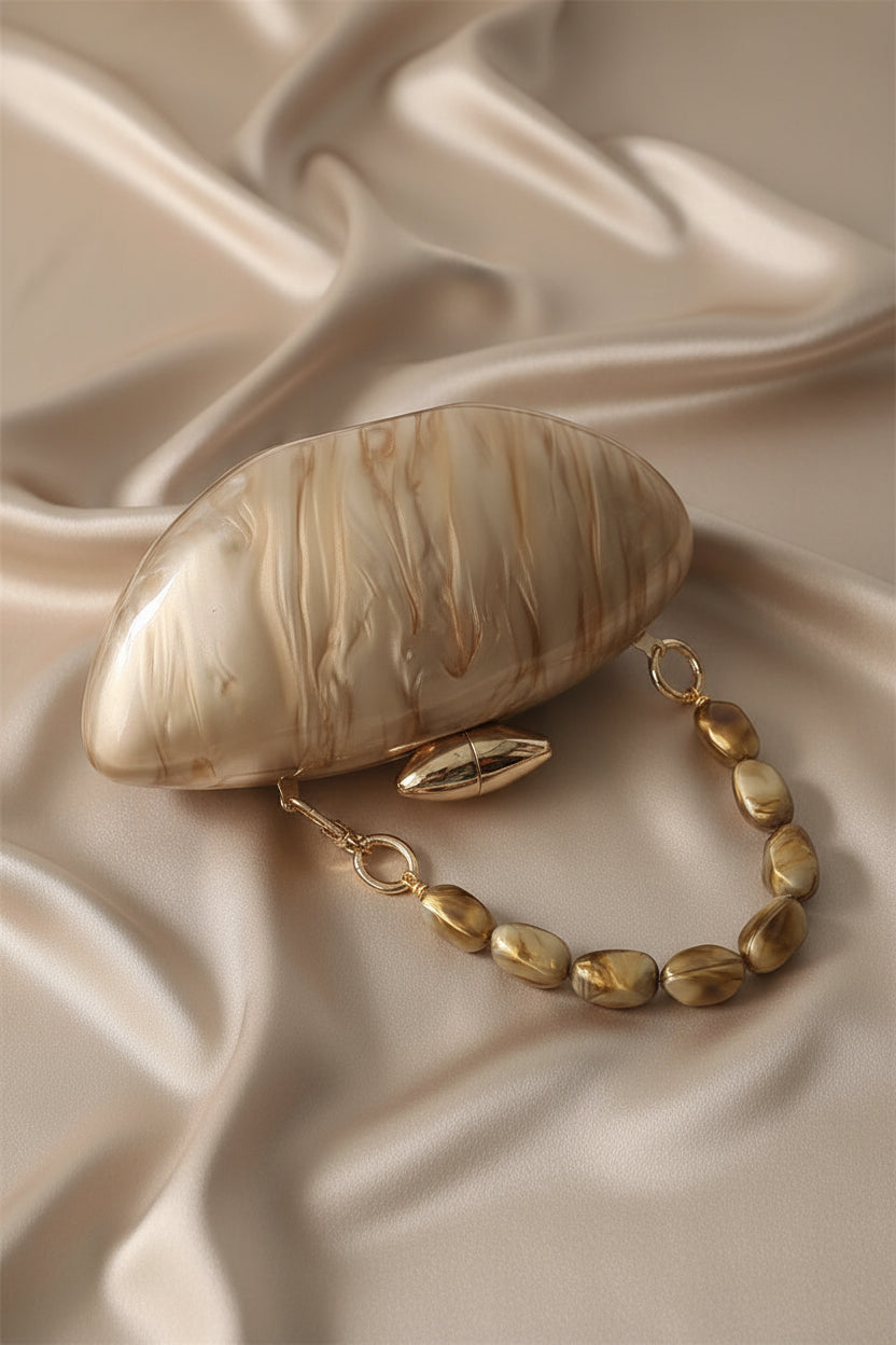 Marble Acrylic Box Clutch
