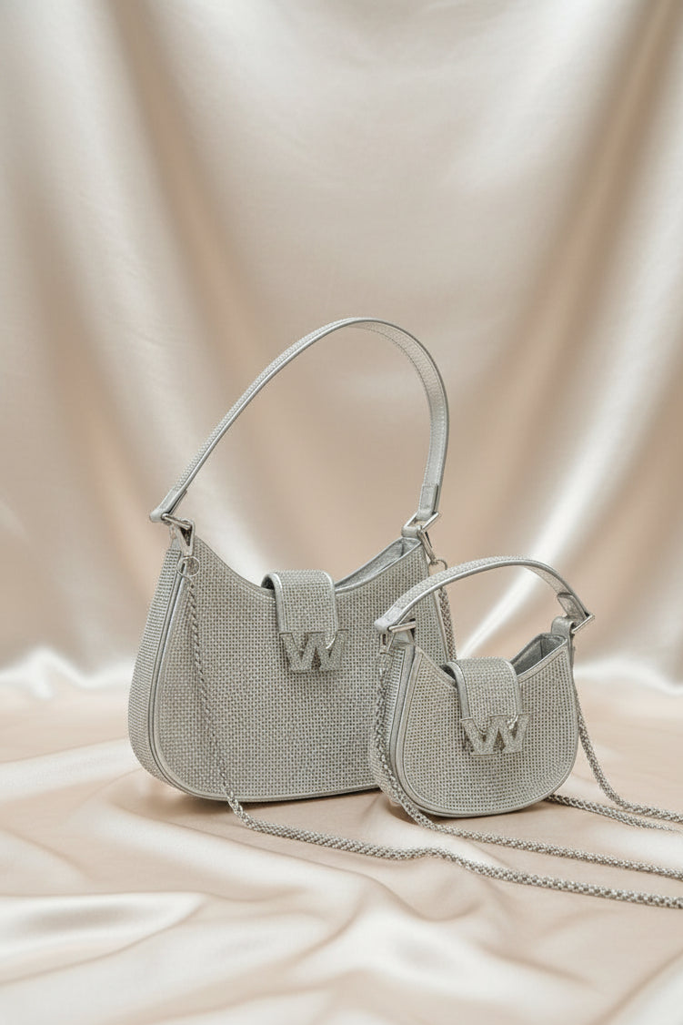 Rhinestone hobo bag