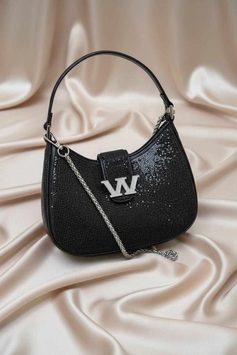 Rhinestone hobo bag
