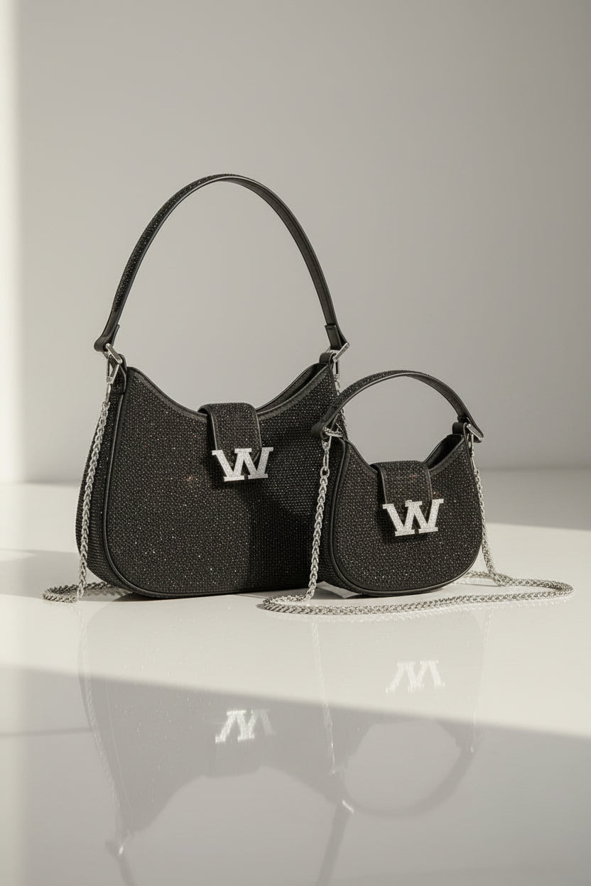 Strass-Hobo-Bag