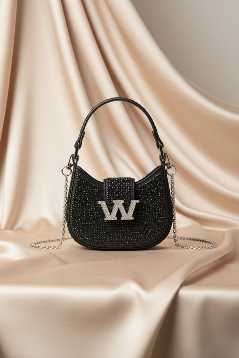 Rhinestone hobo bag