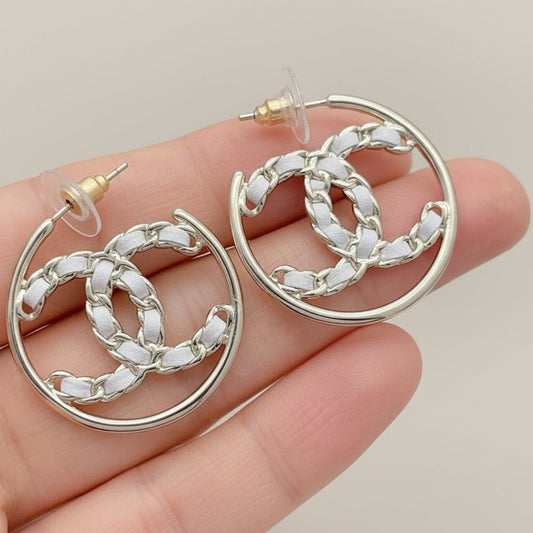 Chain Halo Hoop Earrings