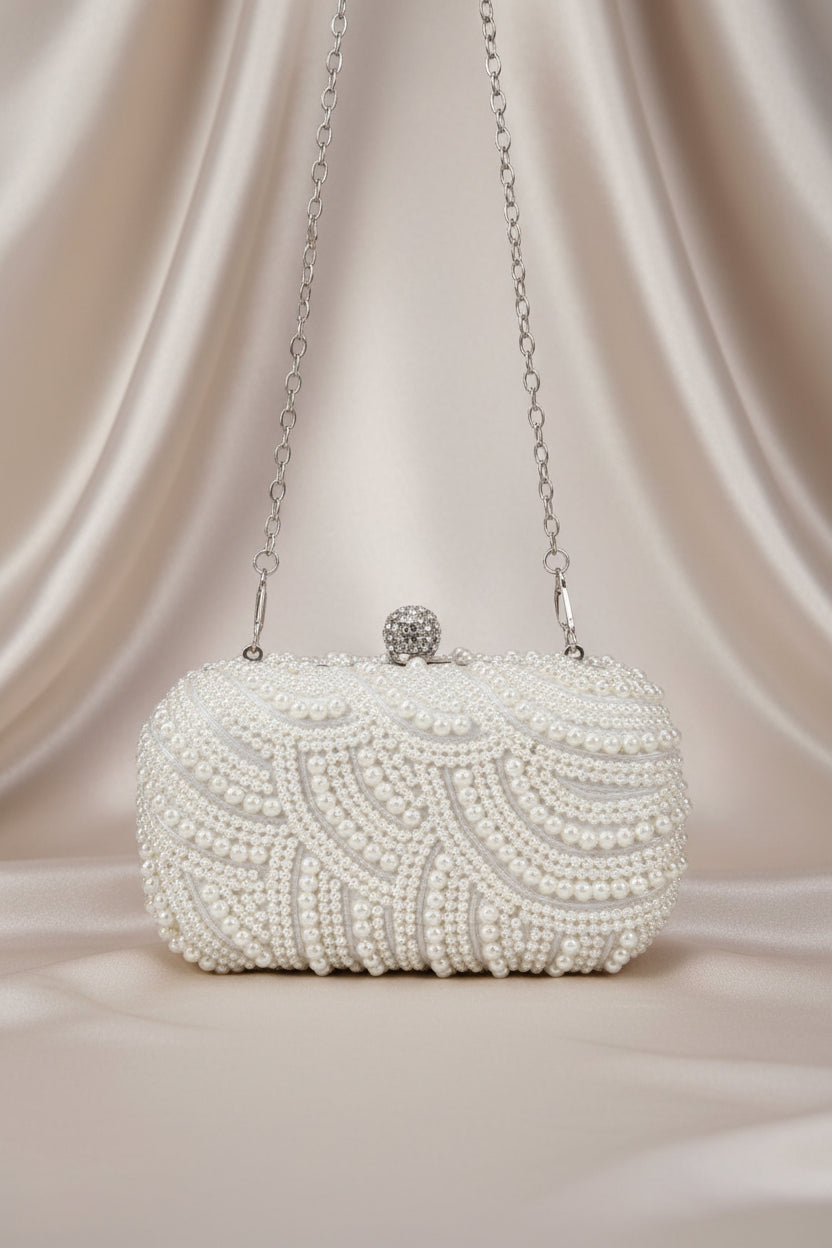 Pearl Wave Evening Bag