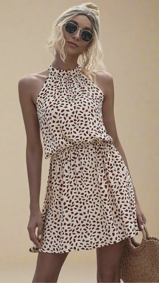 Grecian Bloom Mini Dress