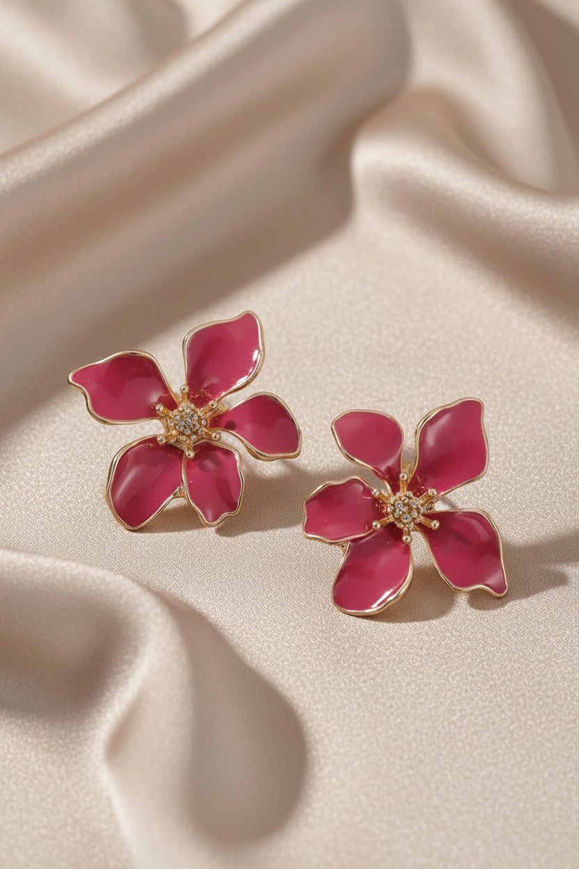 Floral Elegance Drop Earrings