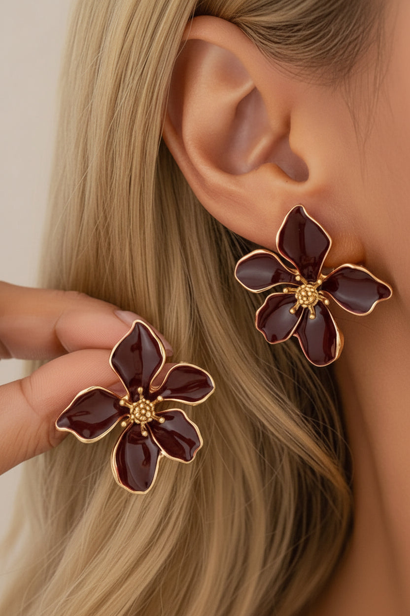 Floral Elegance Drop Earrings