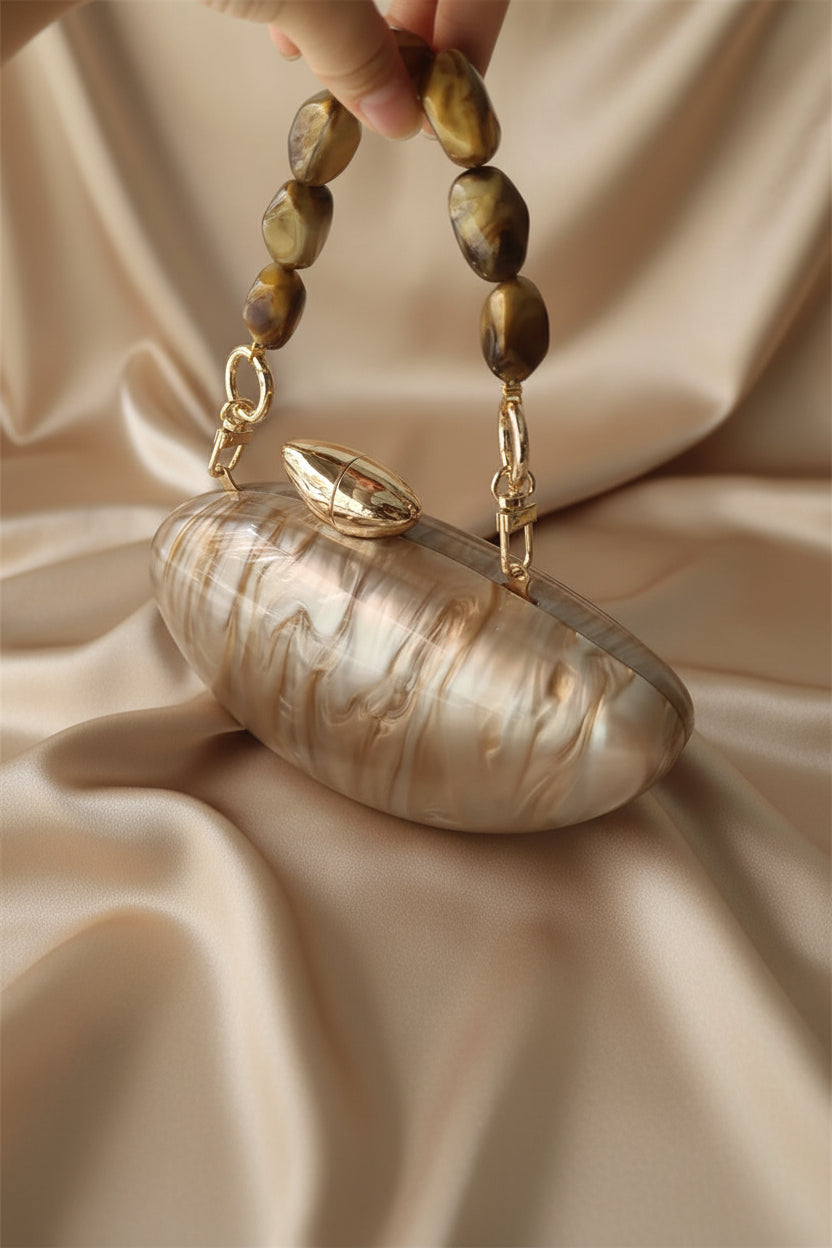 Marble Acrylic Box Clutch