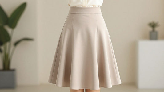 Classic A-line skirt on a model.