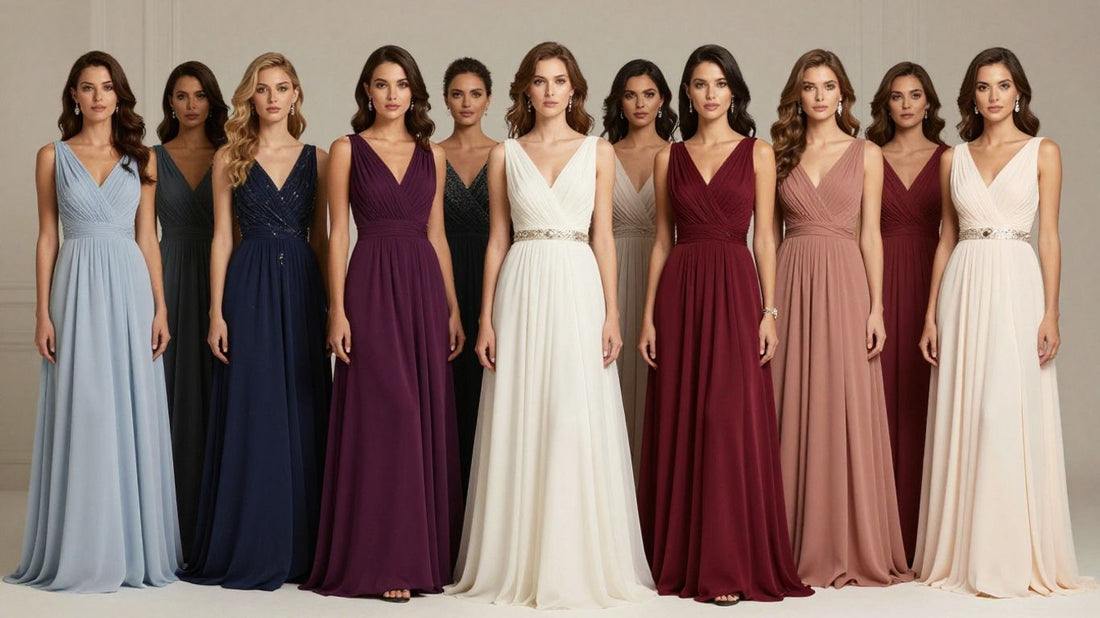 Chic A-line wedding guest dresses for various celebrations.