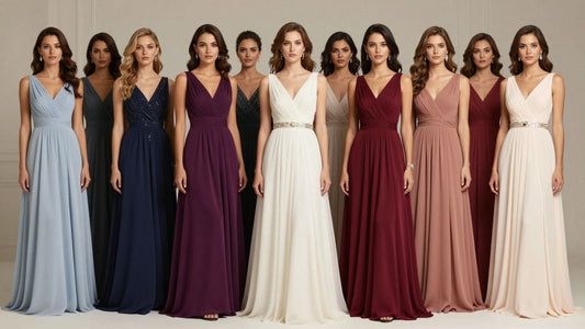 Chic A-line wedding guest dresses for various celebrations.
