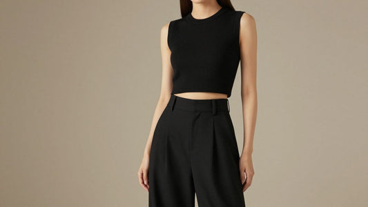 Woman in a chic two-piece jumpsuit