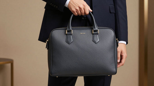 Man with designer crossbody bag