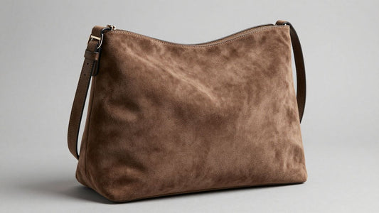 Stylish suede shoulder bag for 2026 fashion.