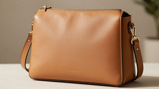 Luxury leather crossbody bag with elegant hardware.