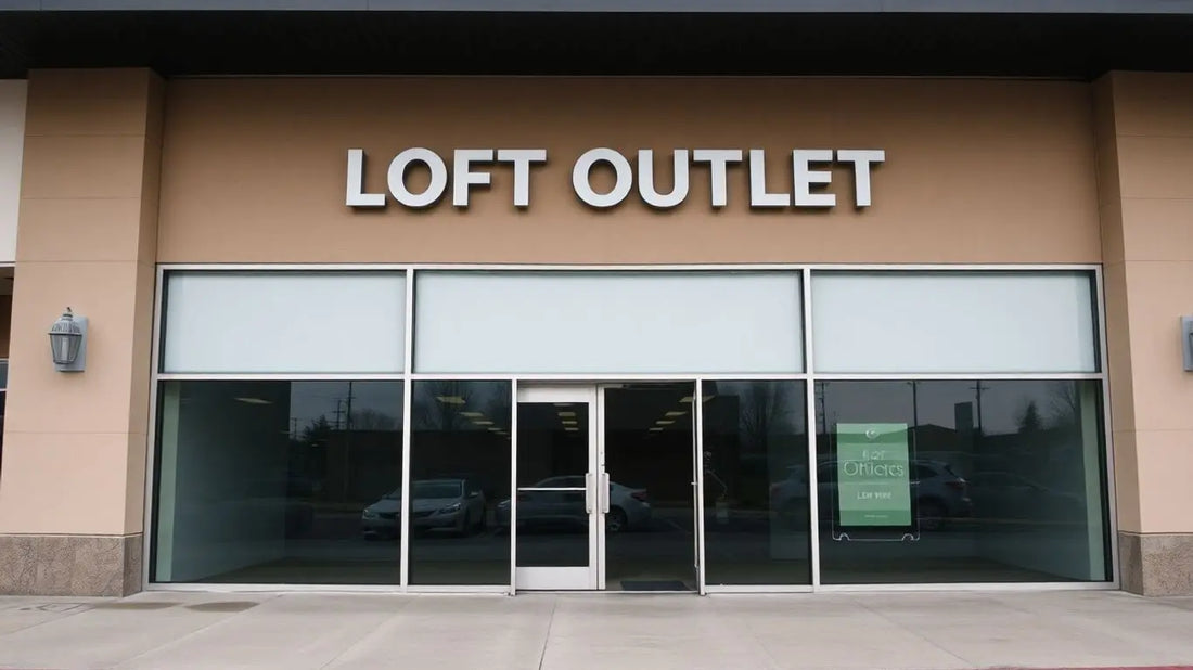 Empty Loft Outlet store exterior, conveying closure.