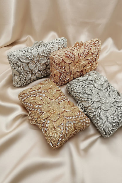 Ethereal Bloom Crystal Clutch