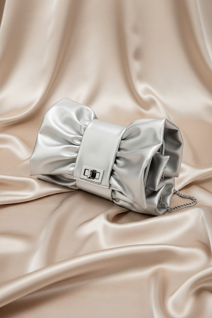 Golden Whisper Schleifen-Clutch