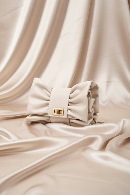 Golden Whisper Schleifen-Clutch