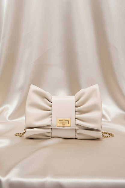 Golden Whisper Schleifen-Clutch