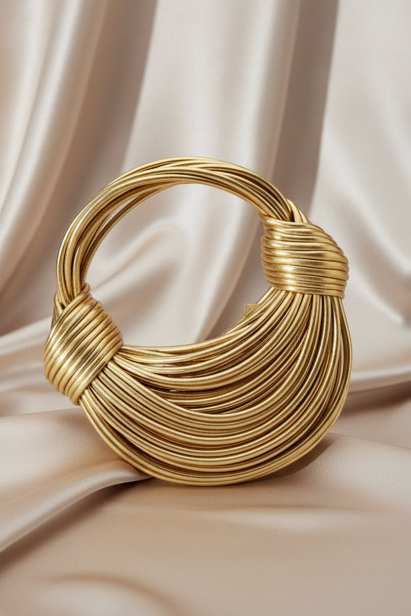 The Aurelia Gold Sculpt Hobo Bag