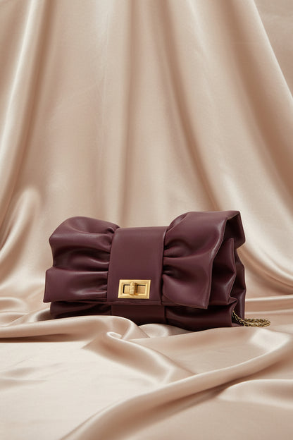 Golden Whisper Schleifen-Clutch