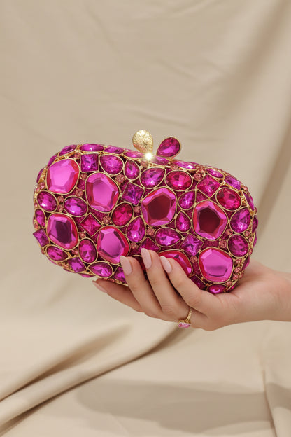 Midnight Aura Jewel Clutch