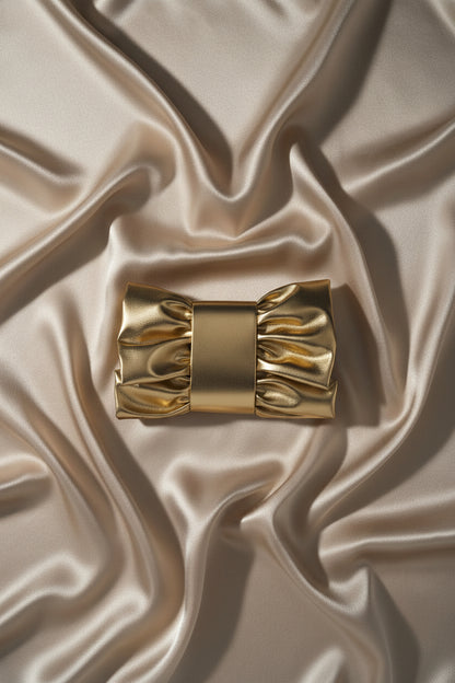 Golden Whisper Schleifen-Clutch