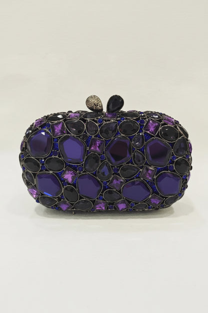 Midnight Aura Jewel Clutch