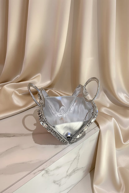 Celestial Halo Crystal Mini Bag Silver