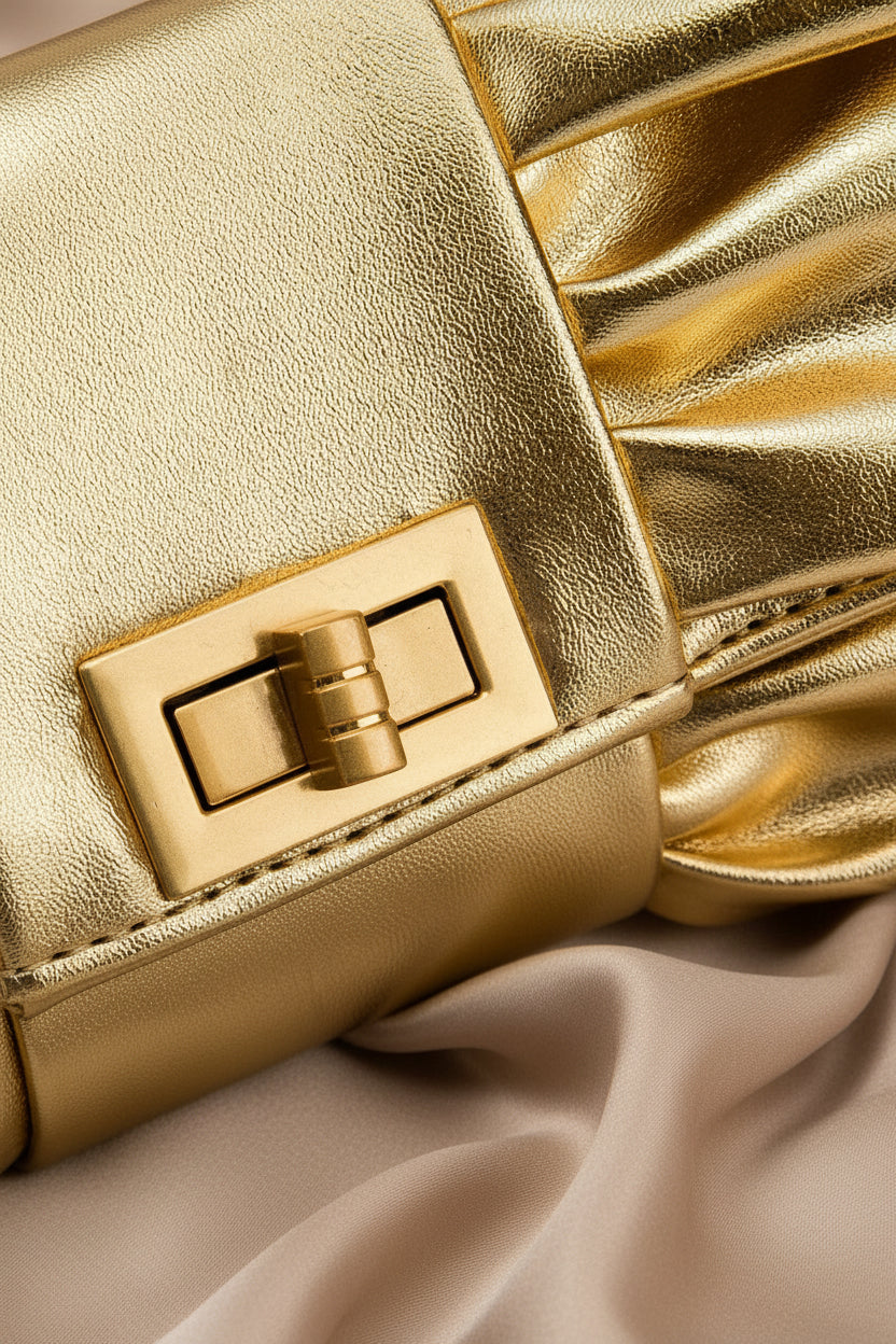 Golden Whisper Schleifen-Clutch