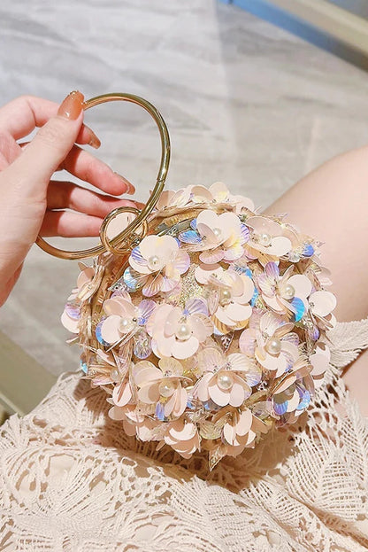 Mini Sequin Flower Evening Bag